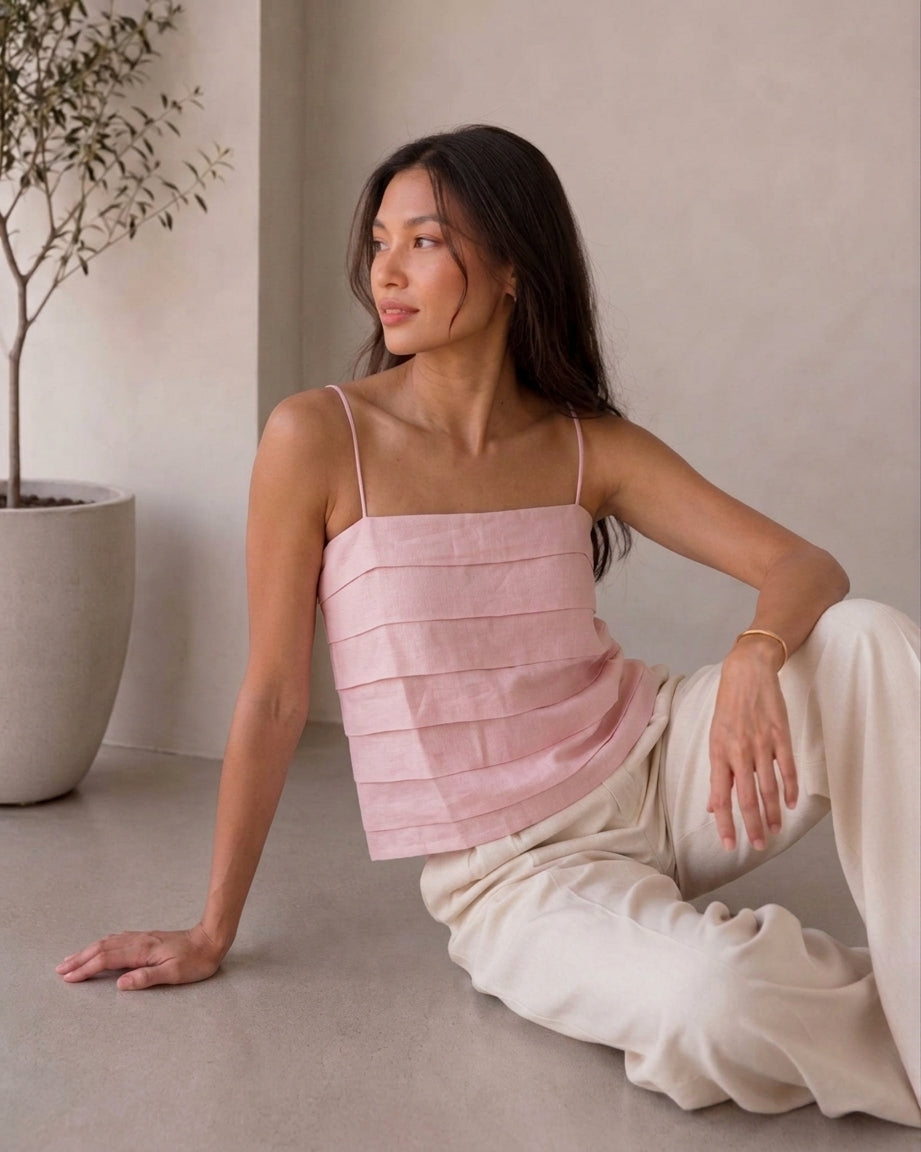 PETAL PINTUCK CAMISOLE