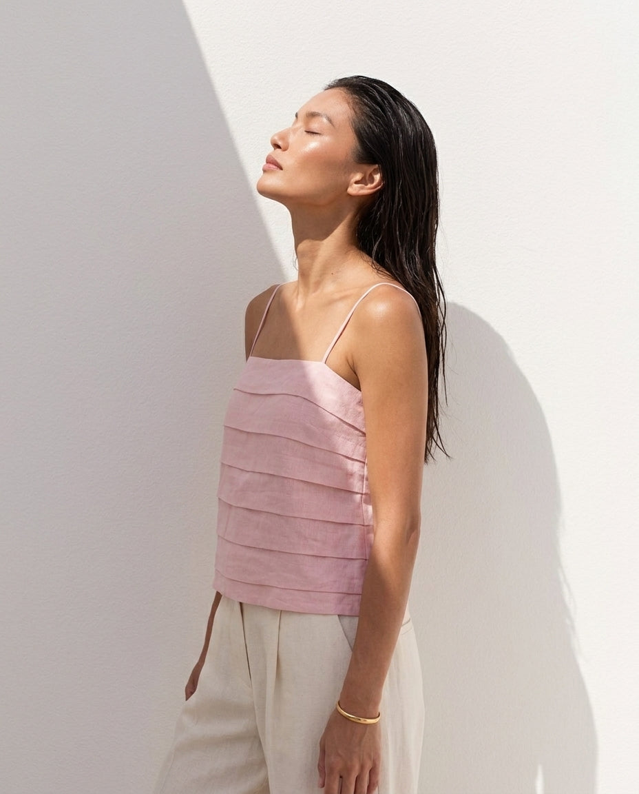 PETAL PINTUCK CAMISOLE