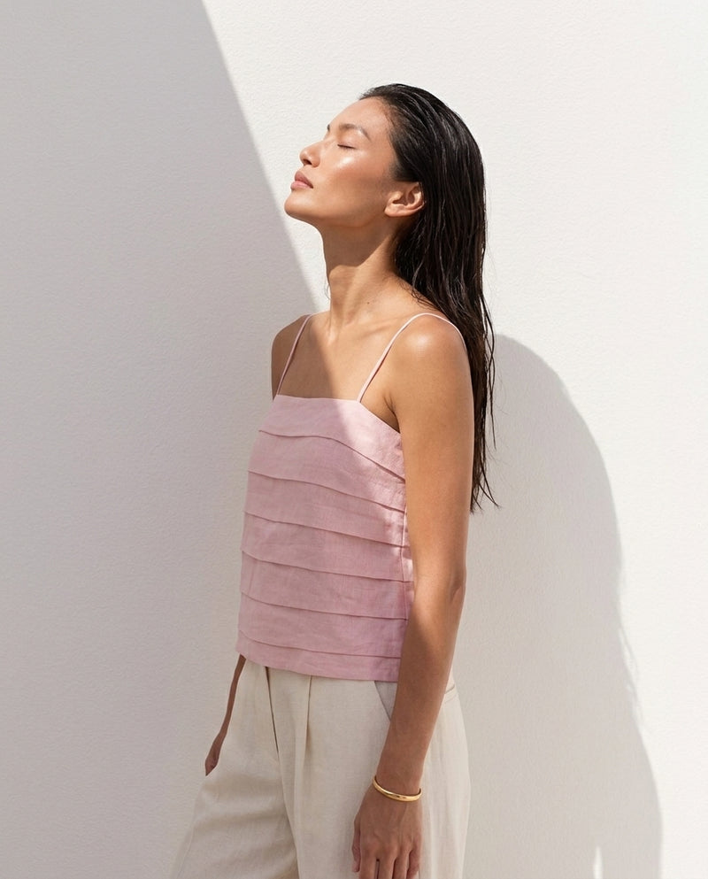 PETAL PINTUCK CAMISOLE